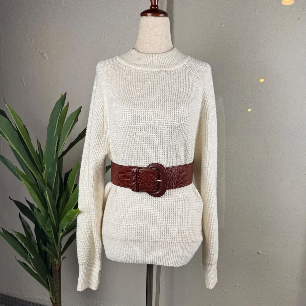 Vintage 90s Dark Academia Brown Lizard Embossed Wide Leather Belt Small